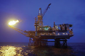Oil platform in the Caspian
