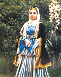Azerbaijani girls in national costumes