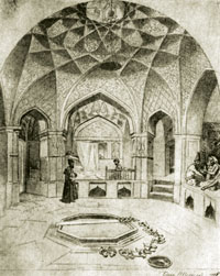 Interior of the Public Bath House in Shamakhi by Gagarin