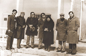 Before meeting the audience (Hamlet Khanizada second from the left)