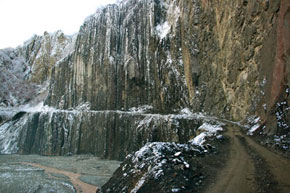 Mountain road to Lahij District