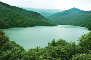 Lake GoyGol, Goygol District. Its mysterious natural beauty makes Goygol a popular eco-tourism centre in Azerbaijan 