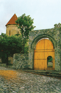 The entrance of to the Museum of the history and culture of Caucasian Albania. Kish village, near Sheki