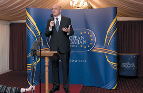 Azerbaijan´s Ambassador to the UK Mr Fakhraddin Qurbanov speaks at the launch of TEAS