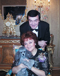 Muslum Maqomayev, his wife opera singer Tamara Sinyavskaya and Charli