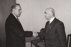 Heydar Aliyev, President of Azerbaijan (1993-2003), meeting Karimov