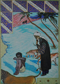  Illustration to Fuzuli’s poem Leyli and Majnun