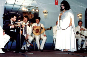 Jeffrey playing with Zeynab Khanlarova and her ensemble. Washington DC, March 1989
