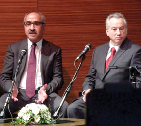 At Jeffrey´s 60th birthday celebration, with Guivami Rahimli. Mugham Centre, Baku, November 2011