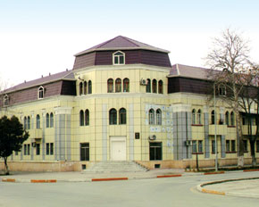 A building constructed by German prisoners. Mingechevir district