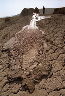 Mud volcano in Absheron district. Most of the world´s mud volcanos are in Azerbaijan