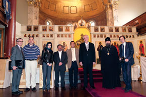 The delegation visits the Russian Orthodox Church in London