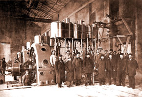 Klasson at an electric power station. 1902