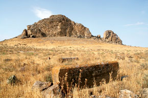 Camel rock with persian gravestone