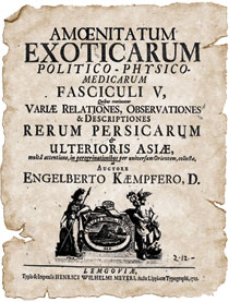 Title page, Kaempfer’s book