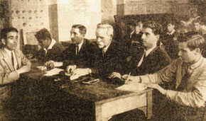Exam in progress at the Institute. Academic year 1934-35