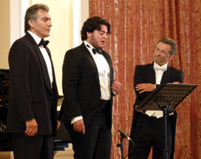 Adil Akhundov (left), Azer Rzazade (centre) and Ottavio Palmieri