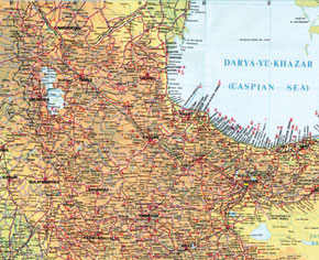 Geographical location of South Azerbaijan. From Map of the Islamic Republic of Iran. Tehran, 1999