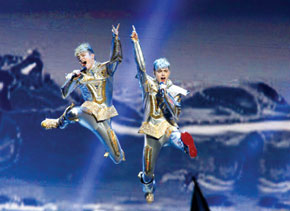 Jedward jump for the joy of Eurovision