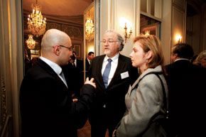 M. Pascal Meunier (centre) now French Ambassador in Azerbaijan with fellow guests