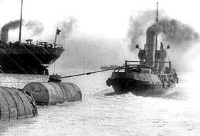 Transporting oil across the Caspian Sea during the war. 1942