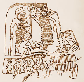 Rock relief of Lulubi king of Anubani, second half of the III millennium B.C