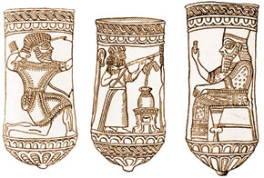 Manna archer, VII century B.C; Manna musician, VII century B.C; Manna King, VII century B.C