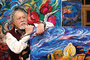 Togrul in his studio, 2006