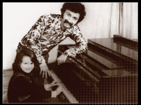 Vagif Mustafazadeh with daughter Aziza, now a famous jazz pianist herself