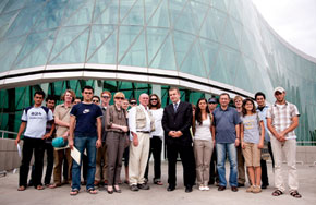 NSRS team with Deputy Minister Shota Utashvili in front of new interior Ministry Building, Tbilisi