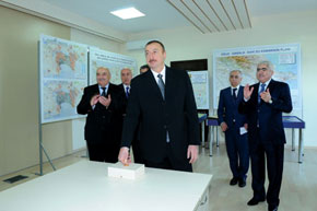 President Ilham Aliyev switches on the Oghuz-Qabala-Baku water pipeline