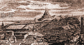 General view, the city of Derbend. 1638