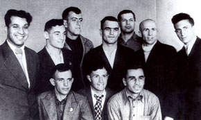 Azerbaijani boxers. Abbas Agalarov is first on the right, front row. 1930