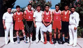 The Azerbaijani boxing team at the European Youth Championship in Italy