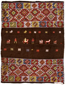 Carpet represented as Armenian in the museum, Shusha, currently occupied by Armenia