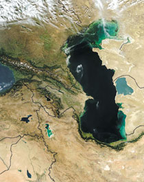 The Caspian region. View from space