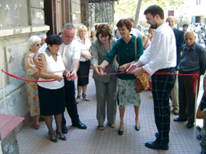 Mrs Quinta Woodward from Community Shield Azerbaijan opening the Shelter for the Elderly & Homeless in Baku