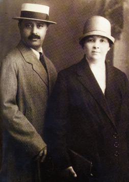 Uzeyir Hajibeyov and his wife Maleka in 1926