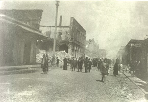 Bazarnaya street (now Husu Hajiyev st.) after the tragedy. March 1918. Photo: Vilkovski