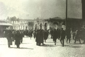 Gubernatorski street (Nizami st.) after the events. March 1918. Photo: Vilkovski