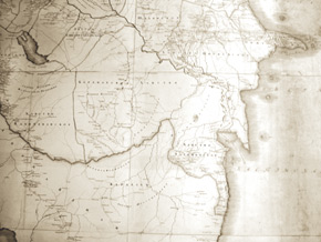 Caucasus regional map 1817, Azerbaijani khanates, Source: British National Archives