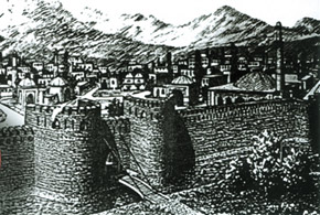 View of Beylagan (painting), a town in medieval Karabakh