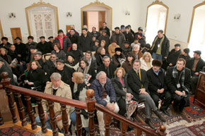 Delegation visiting the new synagogue in Quba