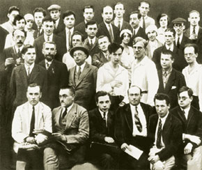 Young Landau with his European colleagues