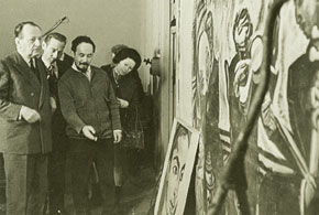 André Malraux in the painter´s studio, 1969