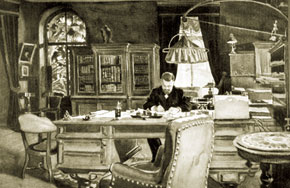 E.L Nobel in his study