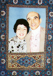 Carpet portrait of Lotfi Zadeh and his wife Faina