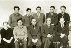 Young Landau with his colleagues