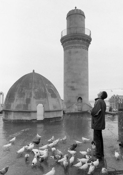 On the roof of a mosque in the  Old City, 2014.  Photos by Ilkin Yagubov
