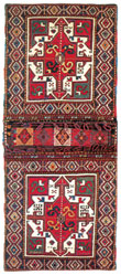 Karabakh carpet items from private collections in Europe and America - Saddlebag, Khurjin, mid-19th century